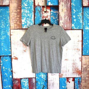 Men's H&M T-Shirt Short Sleeve Crew Neck Tee Palm Springs SMALL Gray